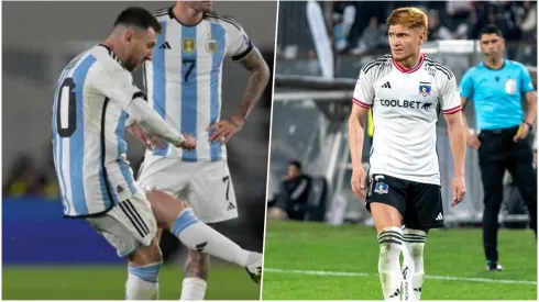 Lionel Messi y Leonardo Gil
