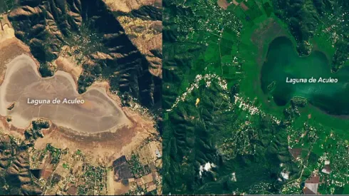 Laguna Aculeo antes y después
