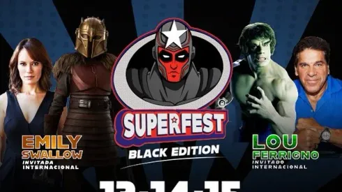 Emily Swallow y Lou Ferrigno son las principales figuras de SuperFest Black Edition.
