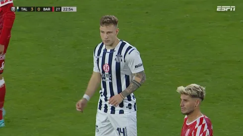 Bruno Barticciotto con la camiseta de Talleres
