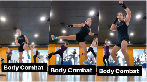 El histórico "Rambo" Ramírez se muestra en clases de body combat en Instagram.
