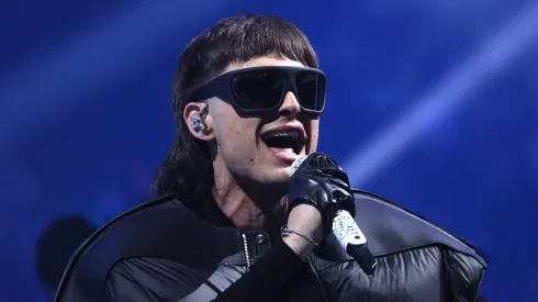 NEWARK, NEW JERSEY – SEPTEMBER 12: Peso Pluma performs onstage at the 2023 MTV Video Music Awards on September 12, 2023 in Newark, New Jersey. (Photo by Dia Dipasupil/Getty Images)
