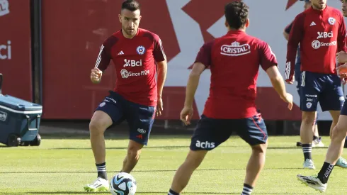 Matías Zaldivia fue parte del primer entrenamiento de la Roja adulta.
