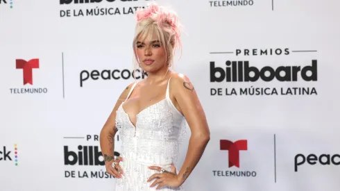 CORAL GABLES, FLORIDA – OCTOBER 05: Karol G attends the 2023 Billboard Latin Music Awards at Watsco Center on October 05, 2023 in Coral Gables, Florida. (Photo by Rodrigo Varela/Getty Images)
