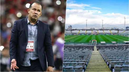 Juan Reynoso dejó en claro que esperan el Monumental en buenas condiciones y no como estuvo ante Colombia.
