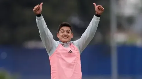 Matías Rodríguez entrenando con la U

