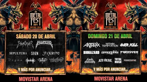Conoce a las dos nuevas bandas que se presentarán en el The Metal Fest 2024.

