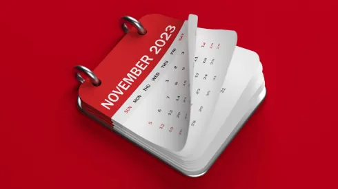 Calendario noviembre 2023.
