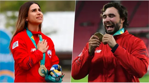 Francisca Crovetto y Lucas Nervi, medallistas de oro en Santiago 2023.

