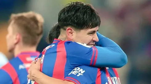 Víctor Dávila celebra su segundo gol con el CSKA de Moscú.
