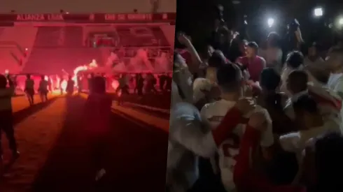 Universitario celebró a oscuras en el Estadio de Matute.
