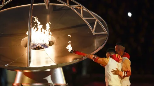 Cristian Valenzuela encendió el pebetero de los Juegos Parapanamericanos.
