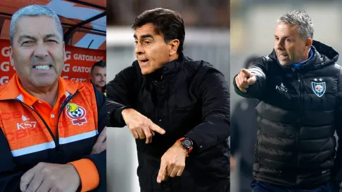 Gustavo Huerta y sus tocayos Quinteros y Álvarez: los tres técnicos que pueden salir campeón en la primera división chilena. 
