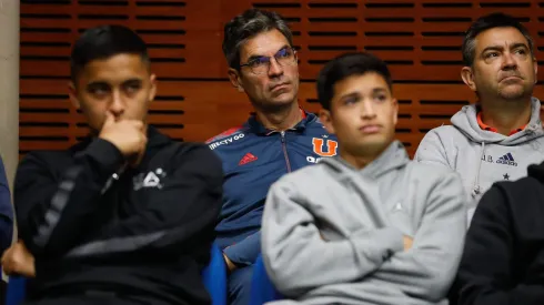 Todo el plantel de la U encabeza por Pellegrino participó de la charla.

