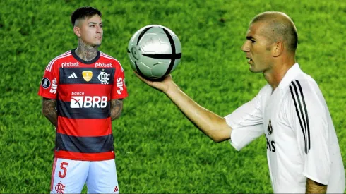 Hinchas del Flamengo comparan a Erick Pulgar con Zinedine Zidane.

