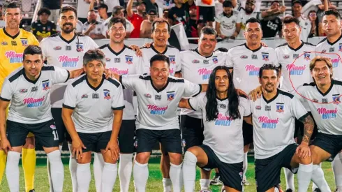 José Luis Villanueva jugó para las leyendas de Colo Colo en Miami. 
