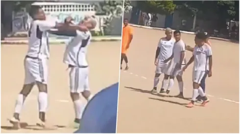 Teófilo Gutiérrez y su cuñado, a los combos.
