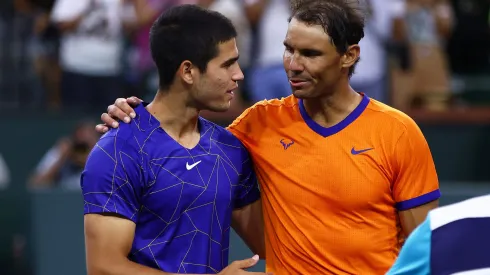 Rafael Nadal y Carlos Alcaraz se enfrentarán en marzo por un duelo de exhibición, que será transmitido por Netflix. | Foto: Clive Brunskill / Getty
