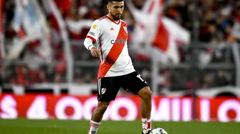 BUENOS AIRES, ARGENTINA – SEPTEMBER 17:  Paulo Diaz of River Plate drives the ball during a match between River Plate and Arsenal as part of group A of Copa de la Liga Profesional 2023 at Estadio M·s Monumental Antonio Vespucio Liberti on September 17, 2023 in Buenos Aires, Argentina. (Photo by Marcelo Endelli/Getty Images)
