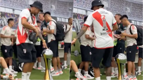 Paulo Díaz fue pura alegría luego de ganar un nuevo título con River Plate.
