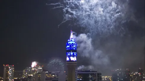 Fuegos artificiales en Santiago
