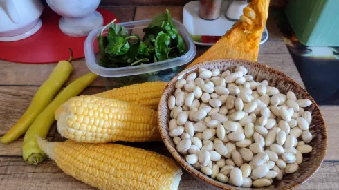 Receta de porotos granados paso a paso.
