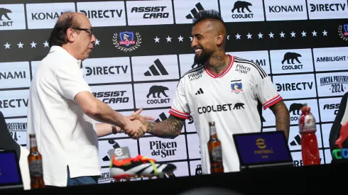 Arturo Vidal presentado en Colo Colo.
