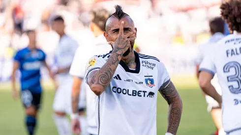 Vidal celebrando el gol ante Huachipato en la Supercopa
