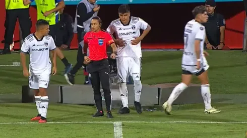 Carlos Palacios y Damián Pizarro en el duelo de ida ante Godoy Cruz por la Libertadores. 
