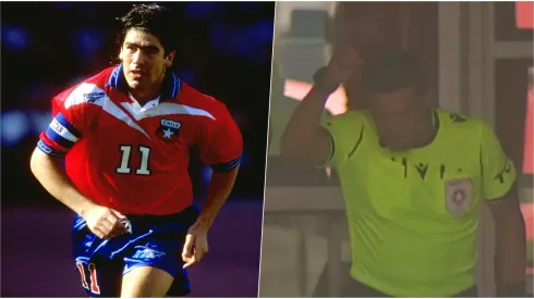 Árbitro asistente de Temuco vs. Antofagasta emula celebración de Marcelo Salas.
