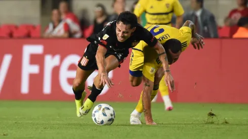 Javier Altamirano en el encuentro ante Boca Juniors.
