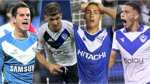 Sosa, Florentin, Cufré y Osorio, los cuatro jugadores de Vélez acusados.
