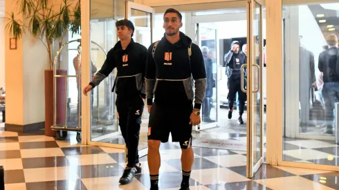 Los jugadores de Estudiantes en el hotel en Concepción.
