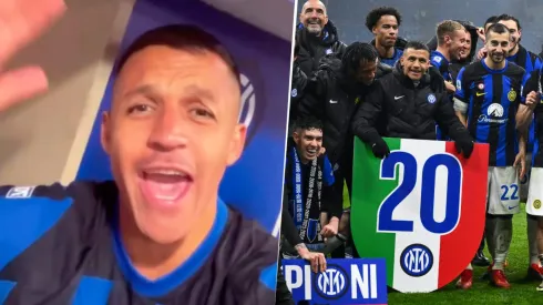 Sánchez celebró con cumbia el nuevo título del Inter 
