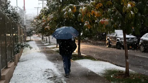 Cae nieve en la comuna  de Lo Barnechea.
