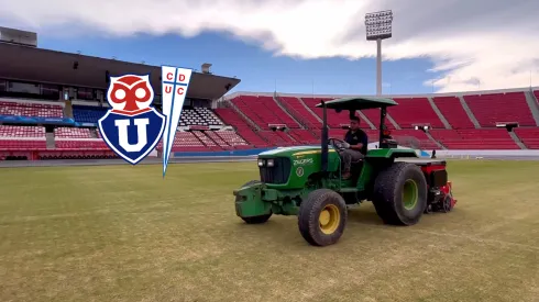 Cancha del Estadio Nacional espera el Clásico Universitario con sobresiembra.
