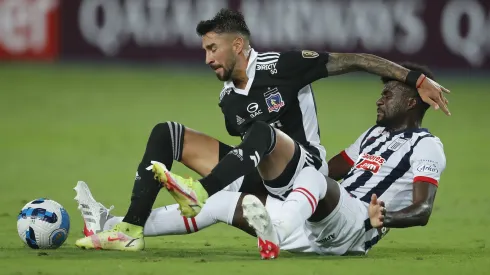 El Gato Lucero enfrenta la marca de Christian Ramos en el partido de Colo Colo ante Alianza Lima de mayo de 2022. 
