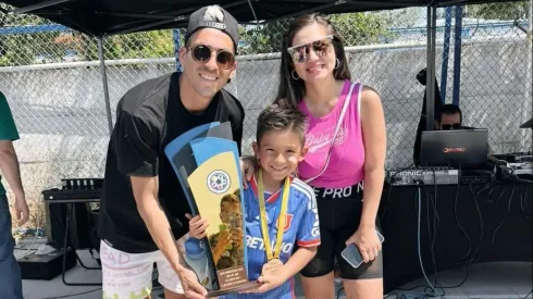 Leandro Fernández intenta acompañar siempre a su hijo en el fútbol.
