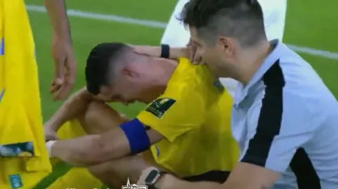 Cristiano Ronaldo no paró de llorar luego de caer en la final de la King Cup.
