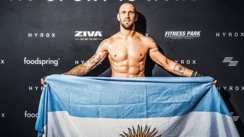 Lucas Aveldaño en un competencia de Hyrox. 
