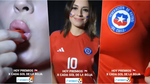 La ahora modelo prometió premios por cada gol de la Roja.
