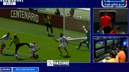 El VAR intervino en el Ecuador ante Venezuela. 
