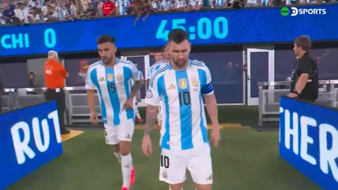 Argentina llegó mucho más tarde a la cancha en el duelo ante Chile.
