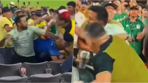 El hincha mexicano quedó dos veces KO en el estadio.
