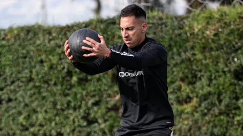 Javier Correa en una práctica de Colo Colo.
