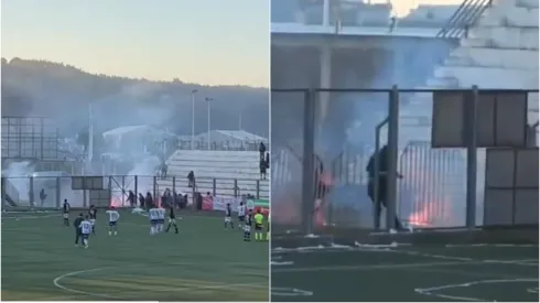 Violentas imágenes en el Clásico entre Lota y Naval en la Tercera B.
