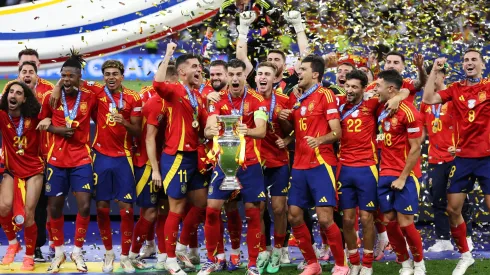 España celebró en la final de la Eurocopa 2024
