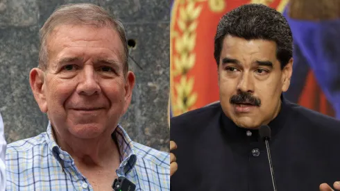 Edmundo González Urrutia a la izquierda y Nicolás Maduro a la derecha.

