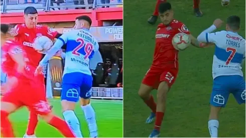 Manos similares, diferentes cobros en el duelo entre Ñublense y la UC.
