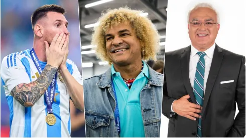 Valderrama baja a Lionel Messi.
